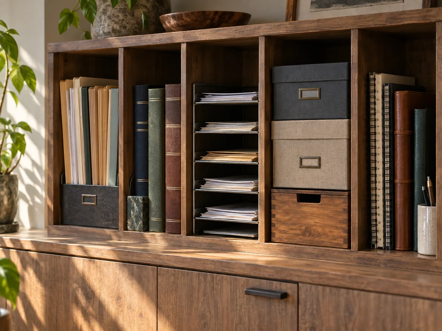 Five complete working bays show a maintained, orderly system.